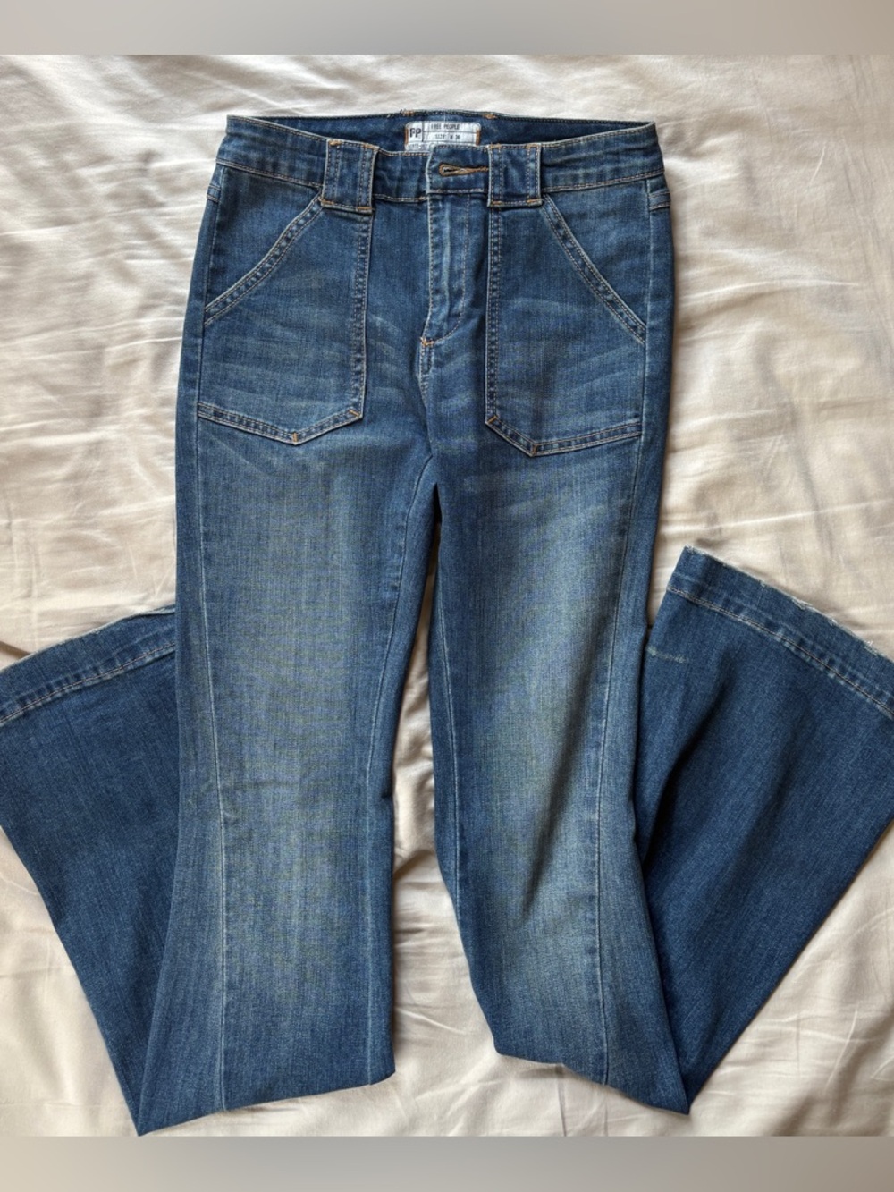 Vintage Free People Boot-Cut Jeans